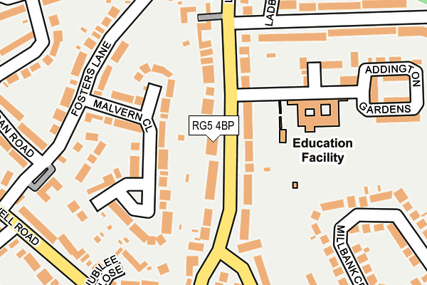 RG5 4BP map - OS OpenMap – Local (Ordnance Survey)