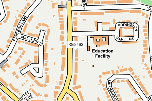 RG5 4BS map - OS OpenMap – Local (Ordnance Survey)