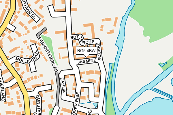 RG5 4BW map - OS OpenMap – Local (Ordnance Survey)