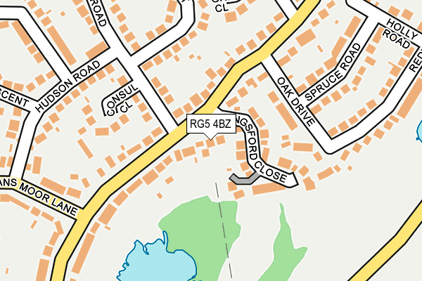 RG5 4BZ map - OS OpenMap – Local (Ordnance Survey)