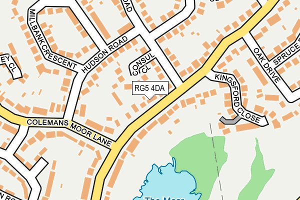 RG5 4DA map - OS OpenMap – Local (Ordnance Survey)