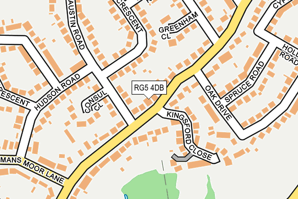 RG5 4DB map - OS OpenMap – Local (Ordnance Survey)