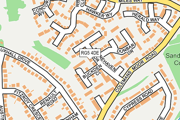 RG5 4DE map - OS OpenMap – Local (Ordnance Survey)