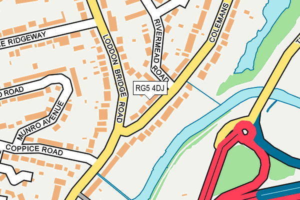 RG5 4DJ map - OS OpenMap – Local (Ordnance Survey)
