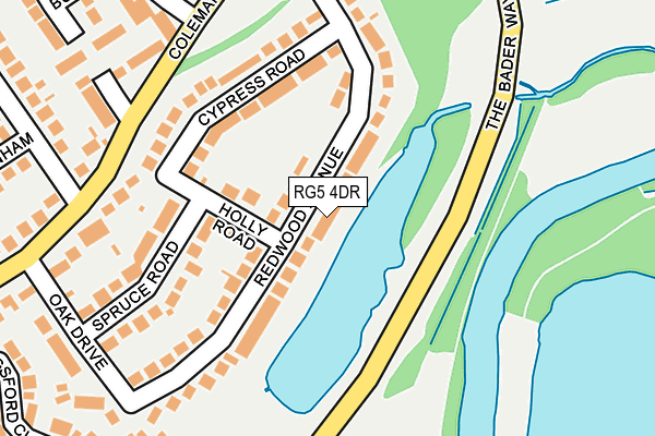 RG5 4DR map - OS OpenMap – Local (Ordnance Survey)