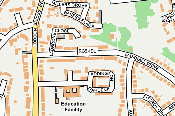 RG5 4DU map - OS OpenMap – Local (Ordnance Survey)