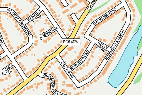 RG5 4DW map - OS OpenMap – Local (Ordnance Survey)