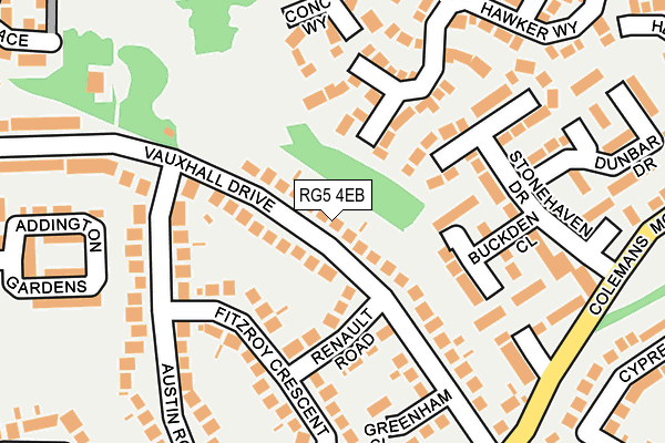 RG5 4EB map - OS OpenMap – Local (Ordnance Survey)