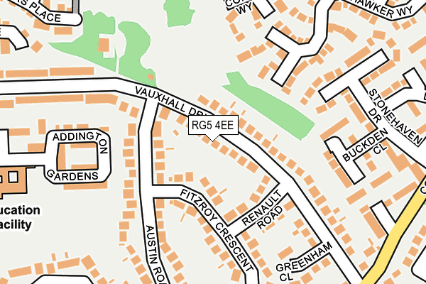 RG5 4EE map - OS OpenMap – Local (Ordnance Survey)