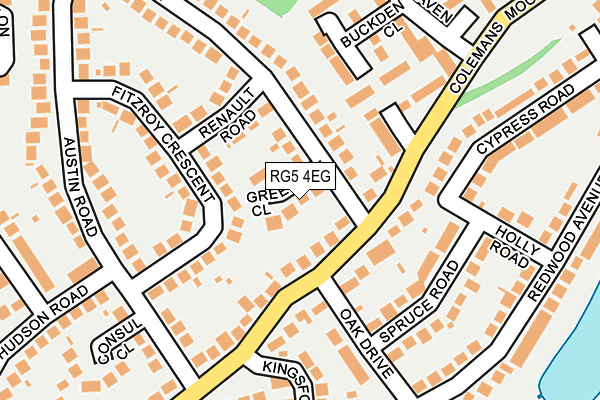 RG5 4EG map - OS OpenMap – Local (Ordnance Survey)