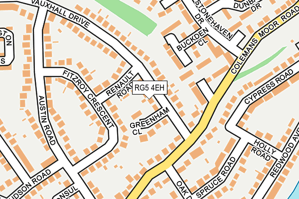 RG5 4EH map - OS OpenMap – Local (Ordnance Survey)