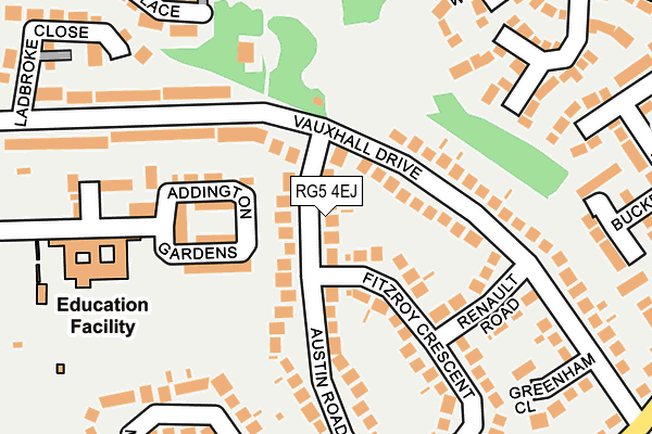 RG5 4EJ map - OS OpenMap – Local (Ordnance Survey)