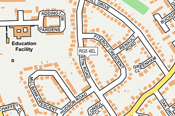 RG5 4EL map - OS OpenMap – Local (Ordnance Survey)