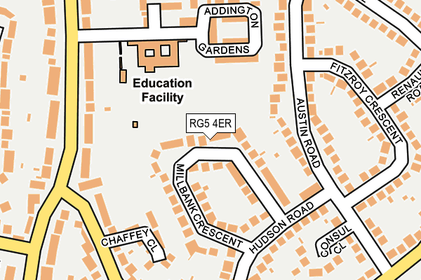 RG5 4ER map - OS OpenMap – Local (Ordnance Survey)