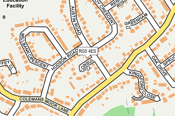 RG5 4ES map - OS OpenMap – Local (Ordnance Survey)