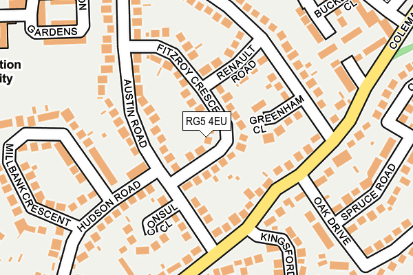 RG5 4EU map - OS OpenMap – Local (Ordnance Survey)