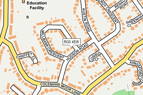 RG5 4EW map - OS OpenMap – Local (Ordnance Survey)