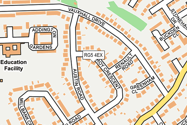 RG5 4EX map - OS OpenMap – Local (Ordnance Survey)