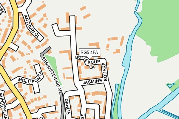 RG5 4FA map - OS OpenMap – Local (Ordnance Survey)