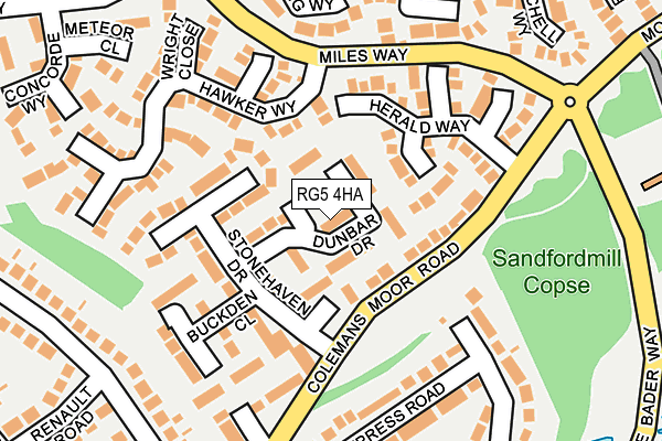 RG5 4HA map - OS OpenMap – Local (Ordnance Survey)