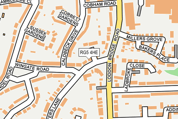 RG5 4HE map - OS OpenMap – Local (Ordnance Survey)