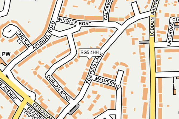 RG5 4HH map - OS OpenMap – Local (Ordnance Survey)