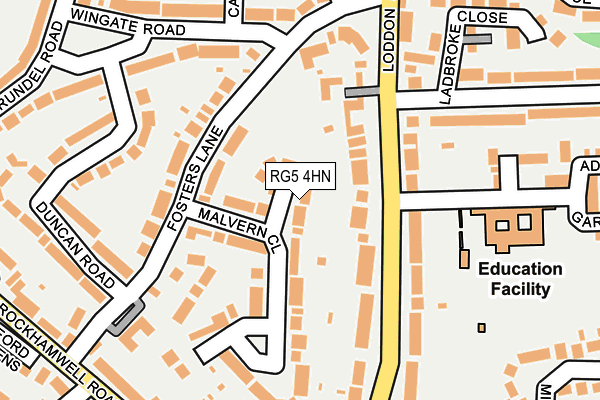 RG5 4HN map - OS OpenMap – Local (Ordnance Survey)