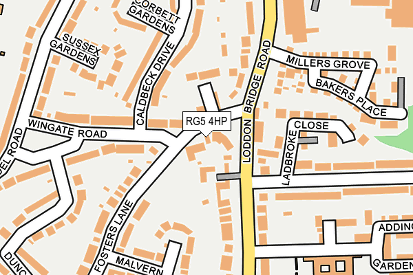 RG5 4HP map - OS OpenMap – Local (Ordnance Survey)