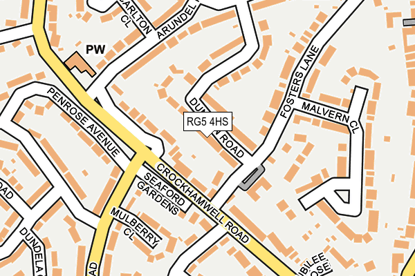 RG5 4HS map - OS OpenMap – Local (Ordnance Survey)