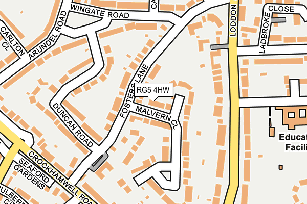 RG5 4HW map - OS OpenMap – Local (Ordnance Survey)