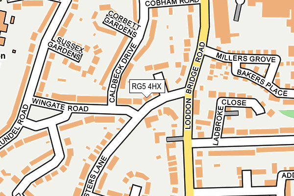 RG5 4HX map - OS OpenMap – Local (Ordnance Survey)