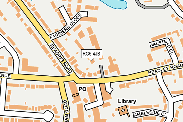 RG5 4JB map - OS OpenMap – Local (Ordnance Survey)