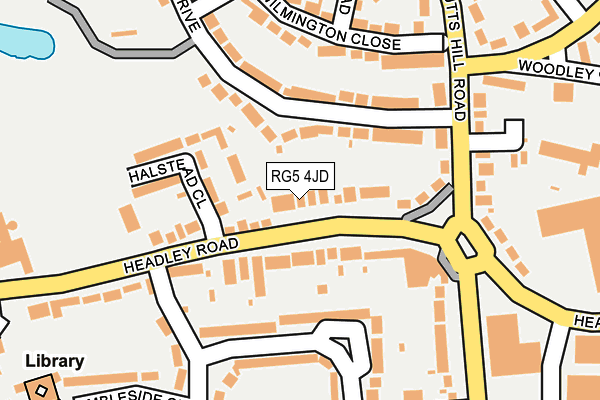 RG5 4JD map - OS OpenMap – Local (Ordnance Survey)