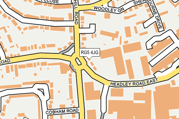 RG5 4JG map - OS OpenMap – Local (Ordnance Survey)