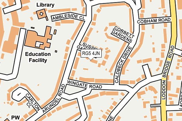 RG5 4JN map - OS OpenMap – Local (Ordnance Survey)