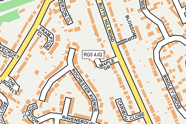 RG5 4JQ map - OS OpenMap – Local (Ordnance Survey)