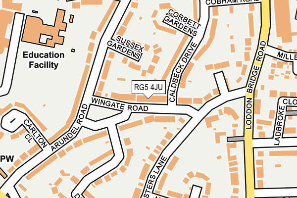 RG5 4JU map - OS OpenMap – Local (Ordnance Survey)