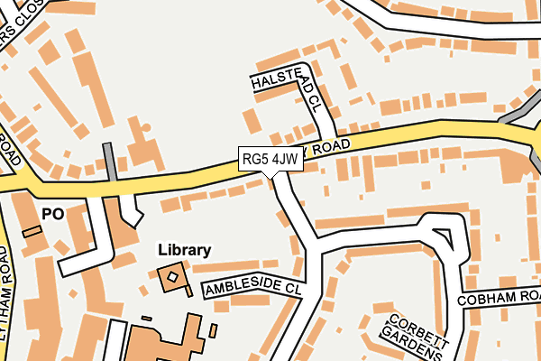 RG5 4JW map - OS OpenMap – Local (Ordnance Survey)