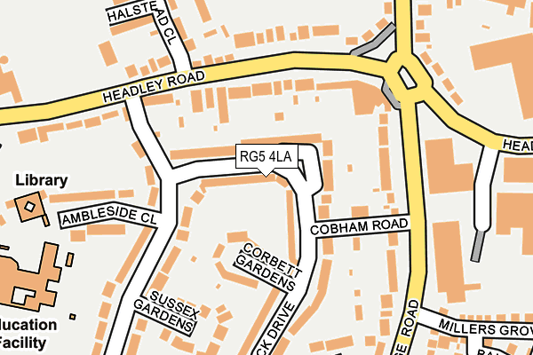 RG5 4LA map - OS OpenMap – Local (Ordnance Survey)