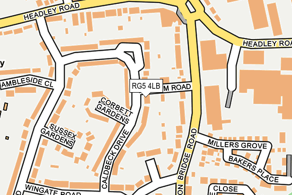 RG5 4LB map - OS OpenMap – Local (Ordnance Survey)