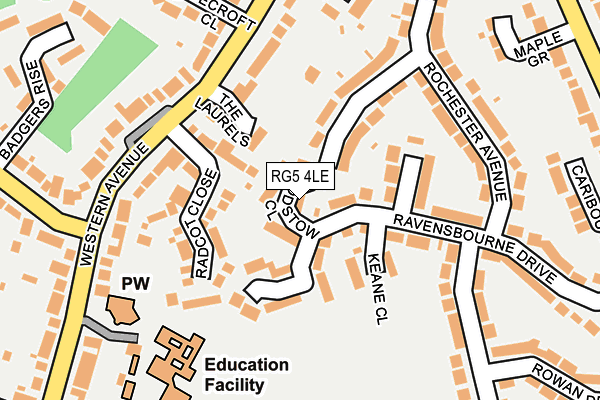 RG5 4LE map - OS OpenMap – Local (Ordnance Survey)