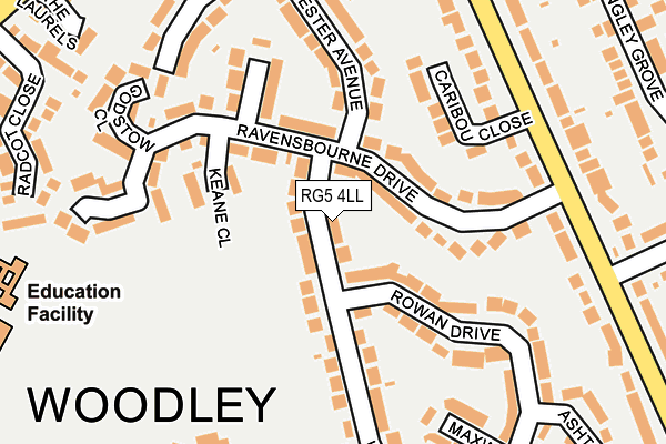 RG5 4LL map - OS OpenMap – Local (Ordnance Survey)