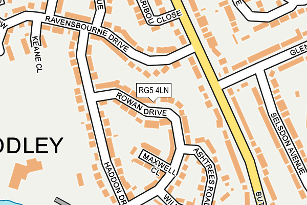 RG5 4LN map - OS OpenMap – Local (Ordnance Survey)