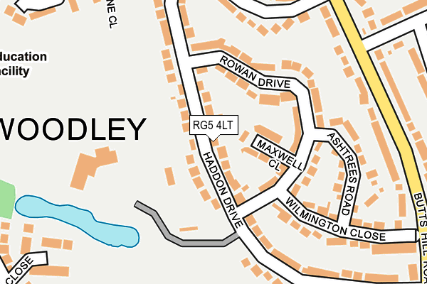 RG5 4LT map - OS OpenMap – Local (Ordnance Survey)