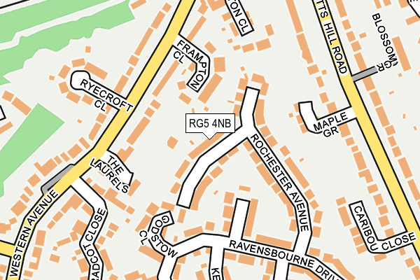 RG5 4NB map - OS OpenMap – Local (Ordnance Survey)
