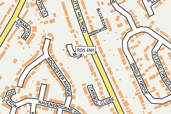 RG5 4NH map - OS OpenMap – Local (Ordnance Survey)
