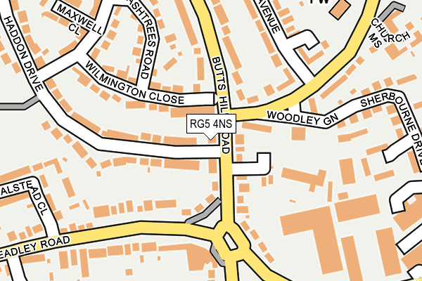 RG5 4NS map - OS OpenMap – Local (Ordnance Survey)