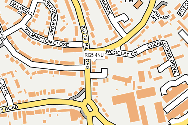 RG5 4NU map - OS OpenMap – Local (Ordnance Survey)