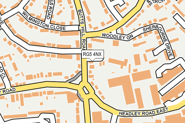 RG5 4NX map - OS OpenMap – Local (Ordnance Survey)