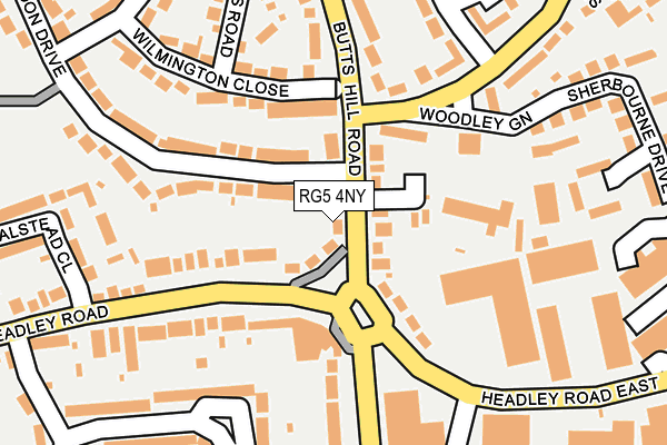 RG5 4NY map - OS OpenMap – Local (Ordnance Survey)